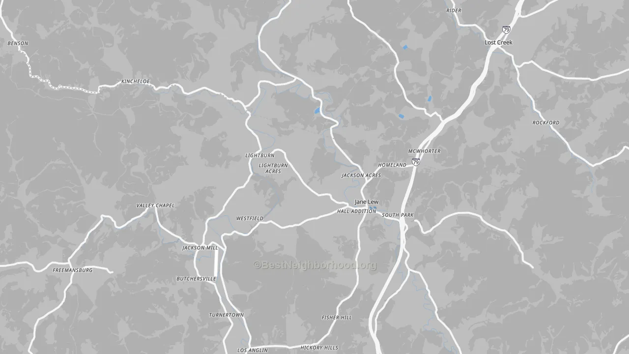 Transit Grade map of 26378, WV