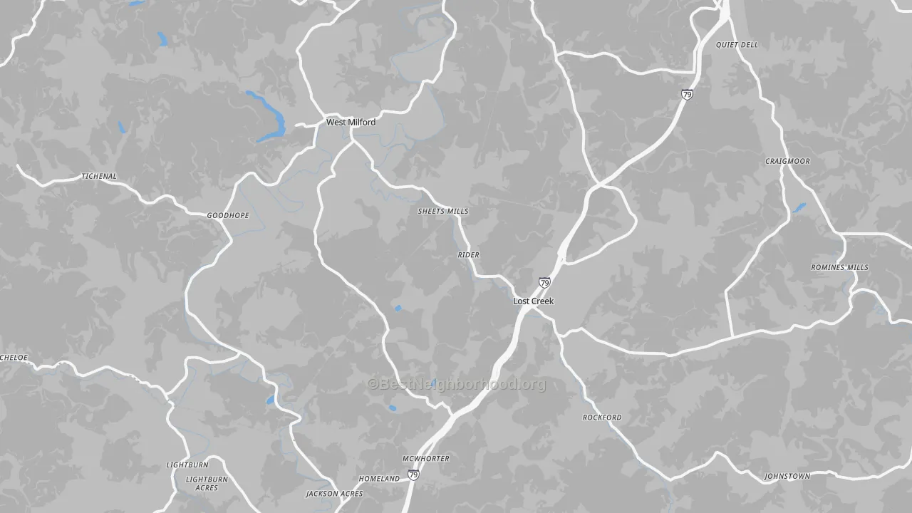 Transit Grade map of 26385, WV