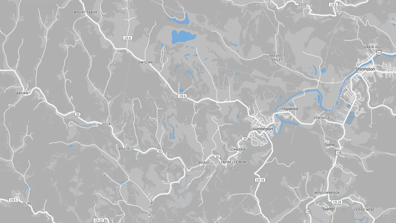 Transit Grade map of 26386, WV