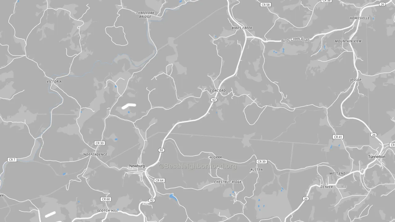 Transit Grade map of 26410, WV
