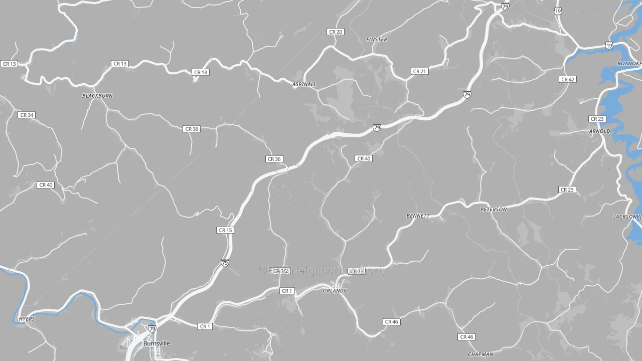 Transit Grade map of 26412, WV