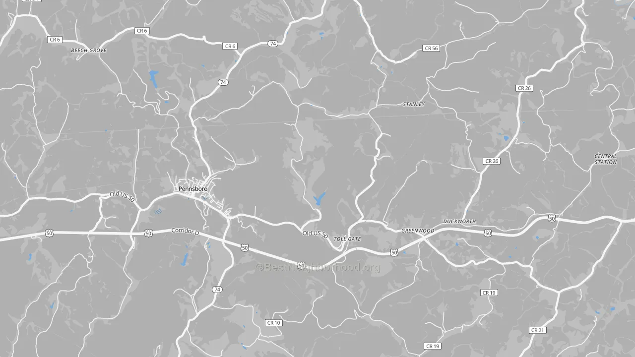 Transit Grade map of 26415, WV