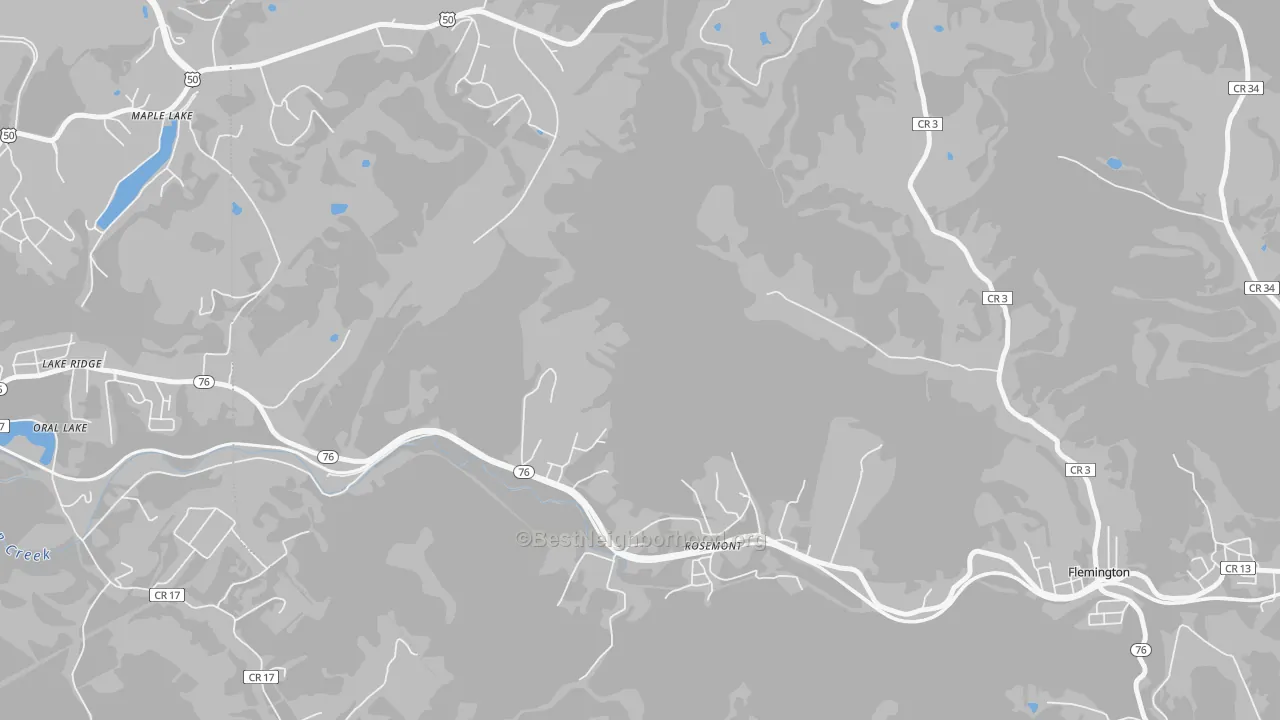 Transit Grade map of 26424, WV