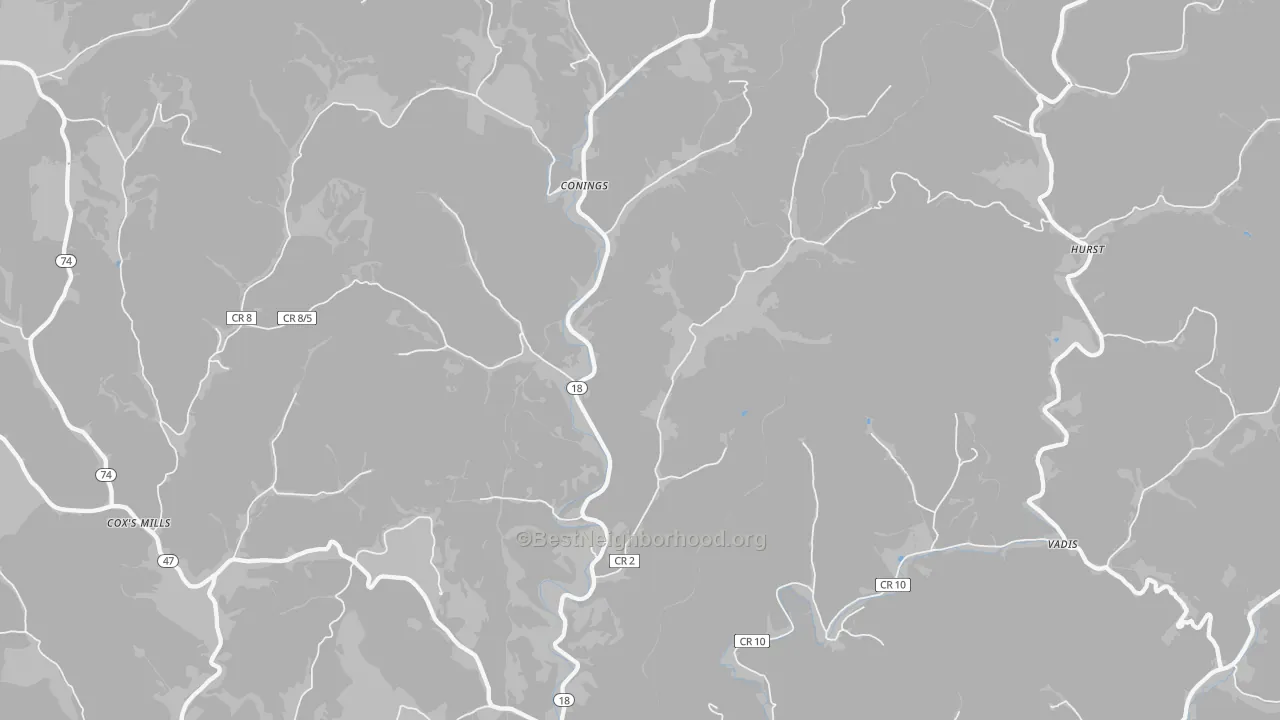 Transit Grade map of 26443, WV