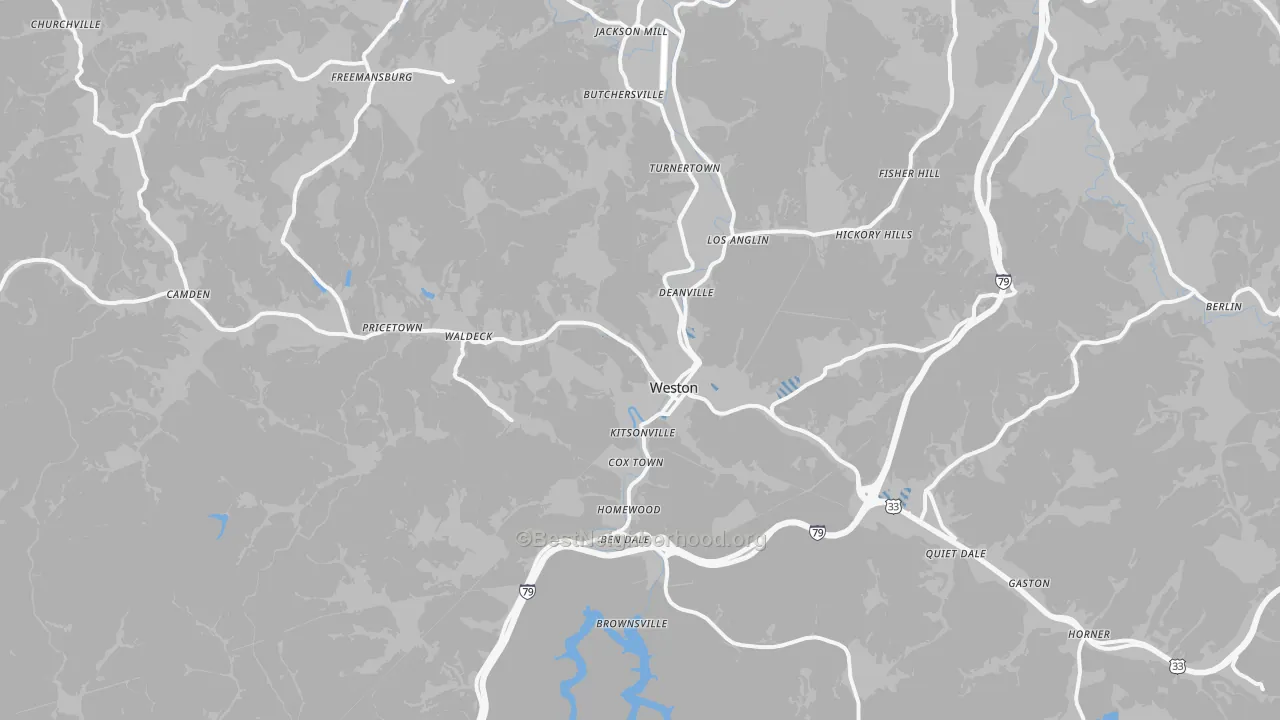 Transit Grade map of 26452, WV