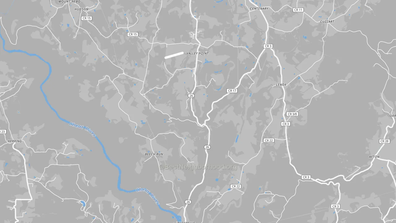 Transit Grade map of 26519, WV