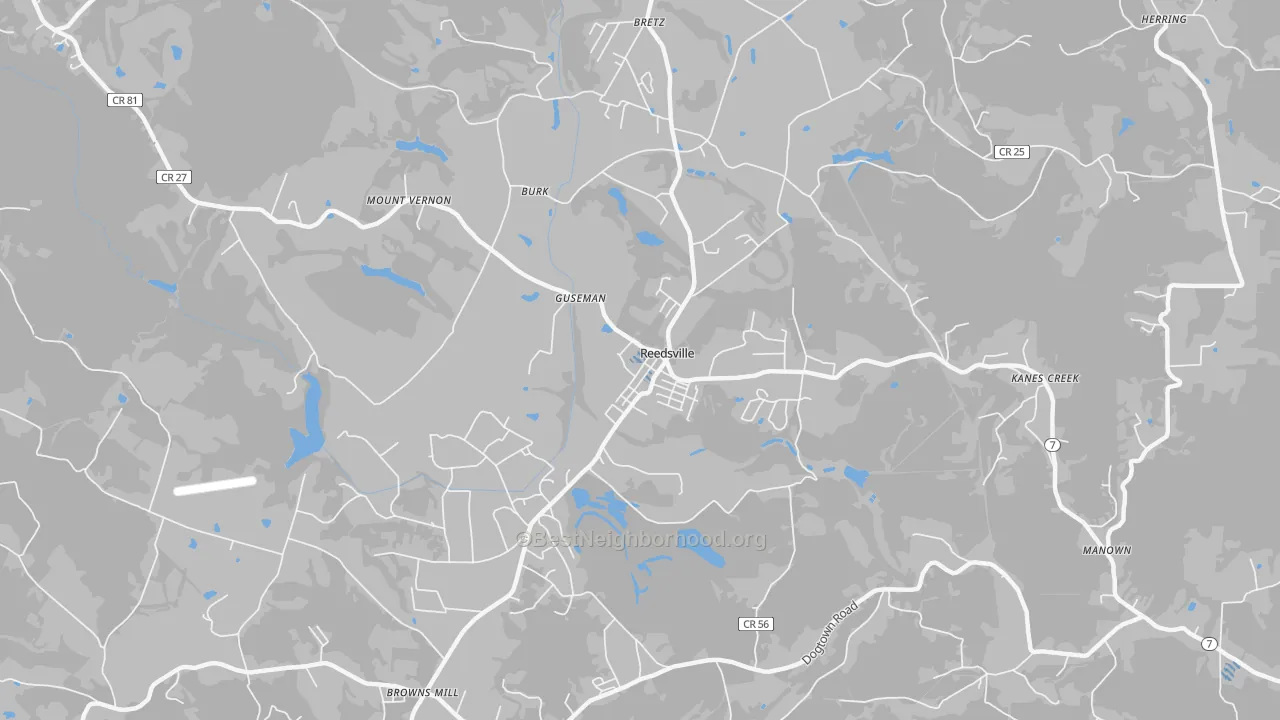 Transit Grade map of 26547, WV