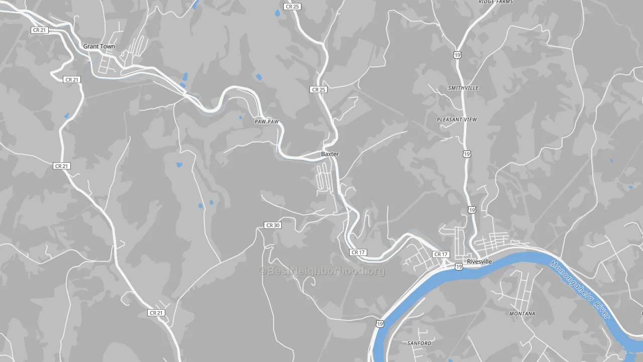 Transit Grade map of 26560, WV