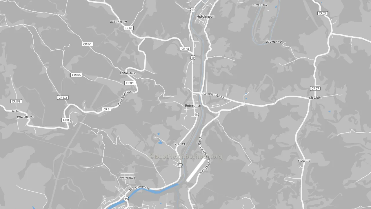 Transit Grade map of 26568, WV