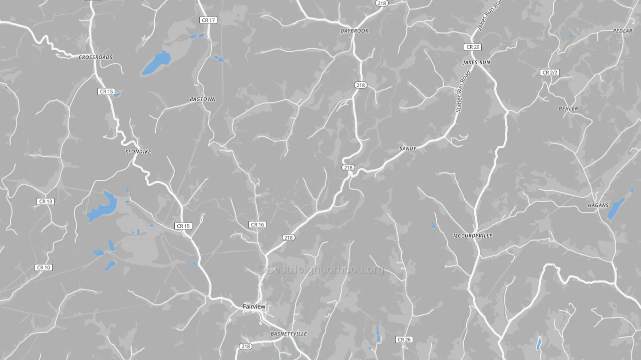 Transit Grade map of 26570, WV