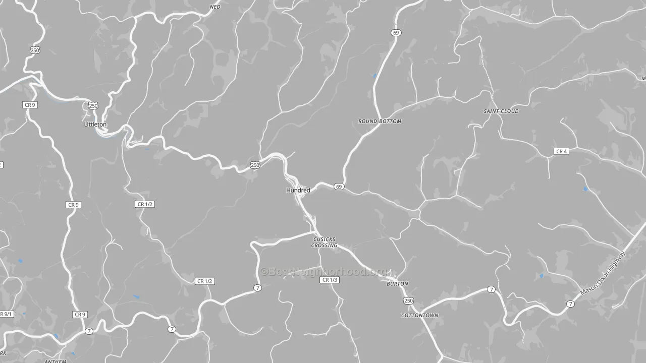 Transit Grade map of 26575, WV
