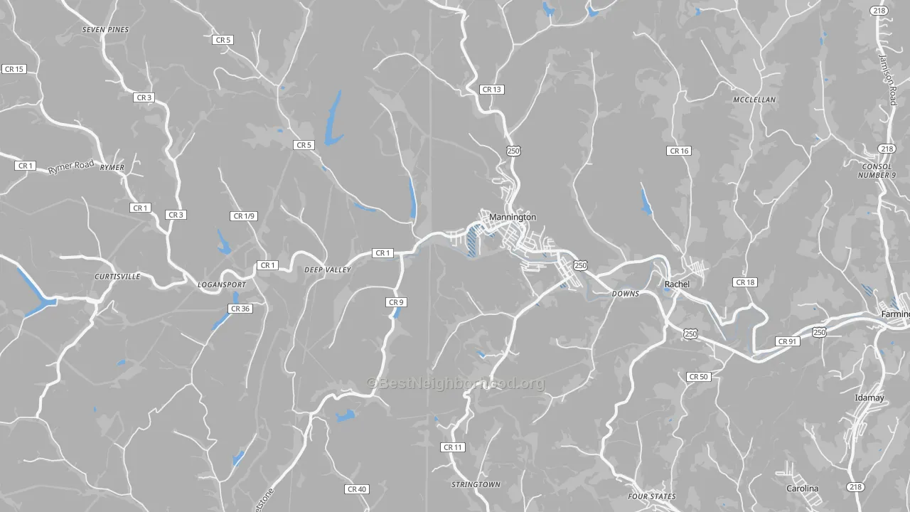 Transit Grade map of 26582, WV