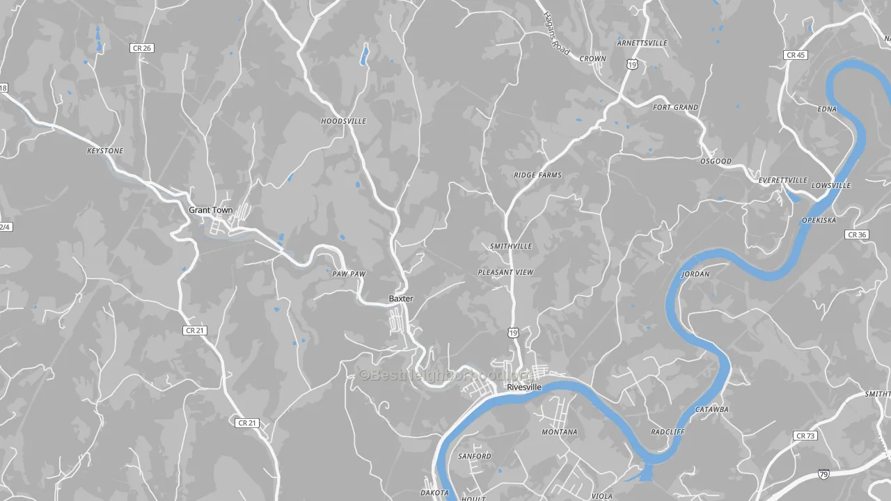 Transit Grade map of 26588, WV