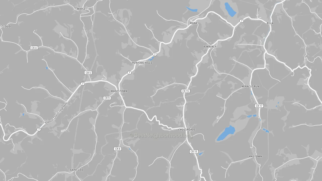 Transit Grade map of 26590, WV