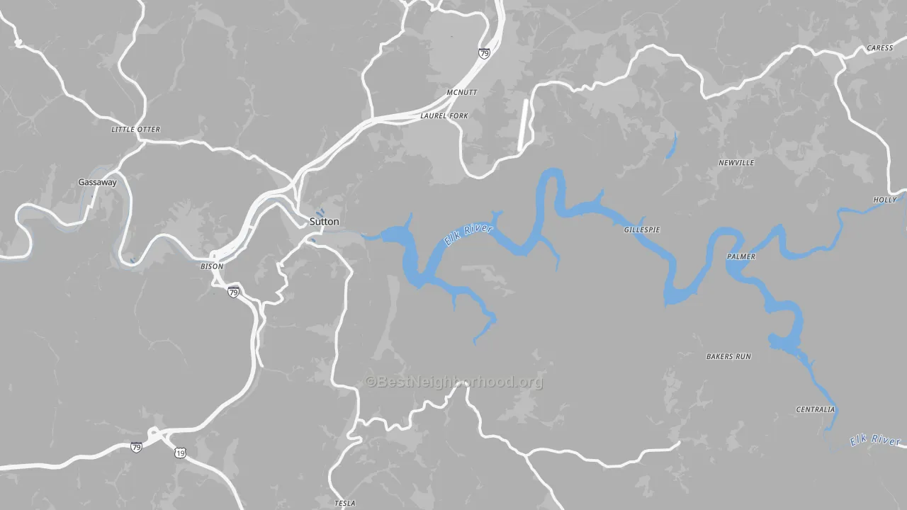 Transit Grade map of 26601, WV