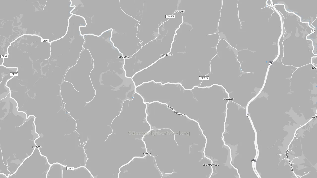 Transit Grade map of 26619, WV