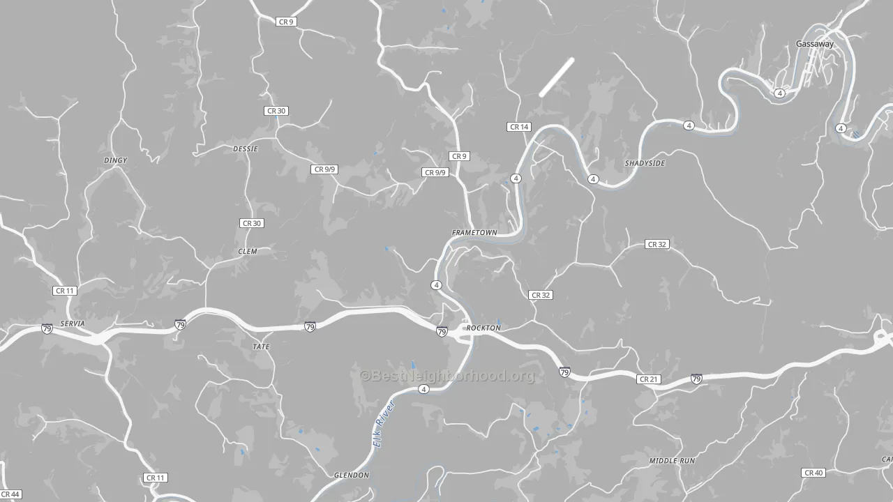 Transit Grade map of 26623, WV