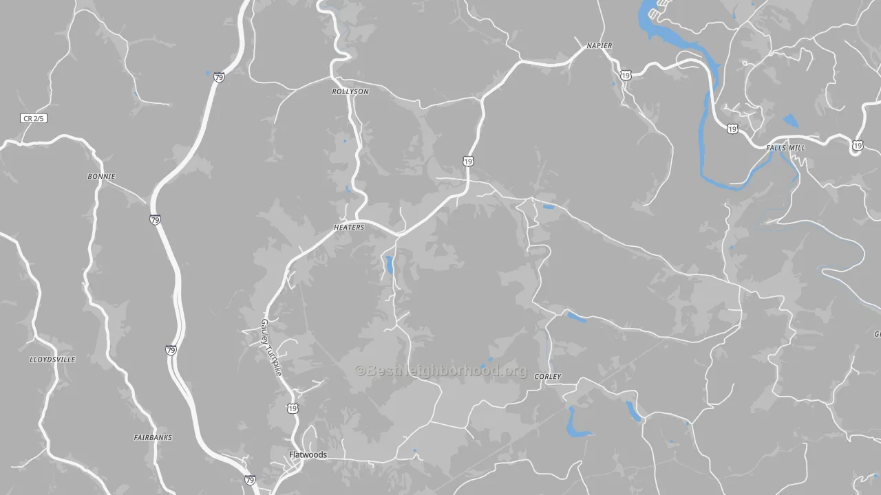 Transit Grade map of 26627, WV