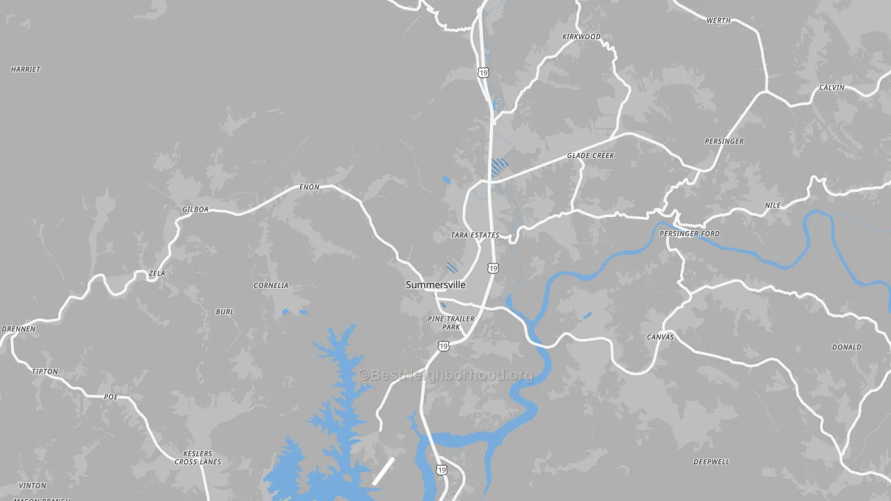 Transit Grade map of 26651, WV