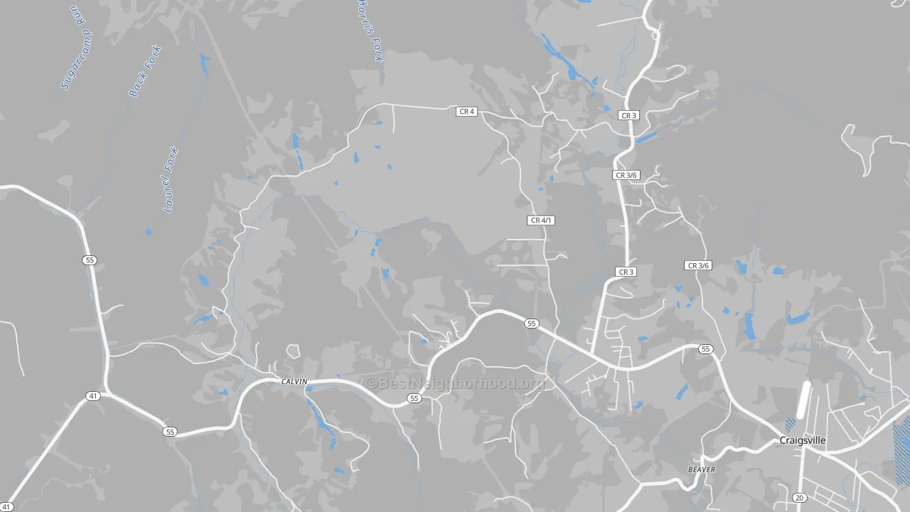 Transit Grade map of 26660, WV