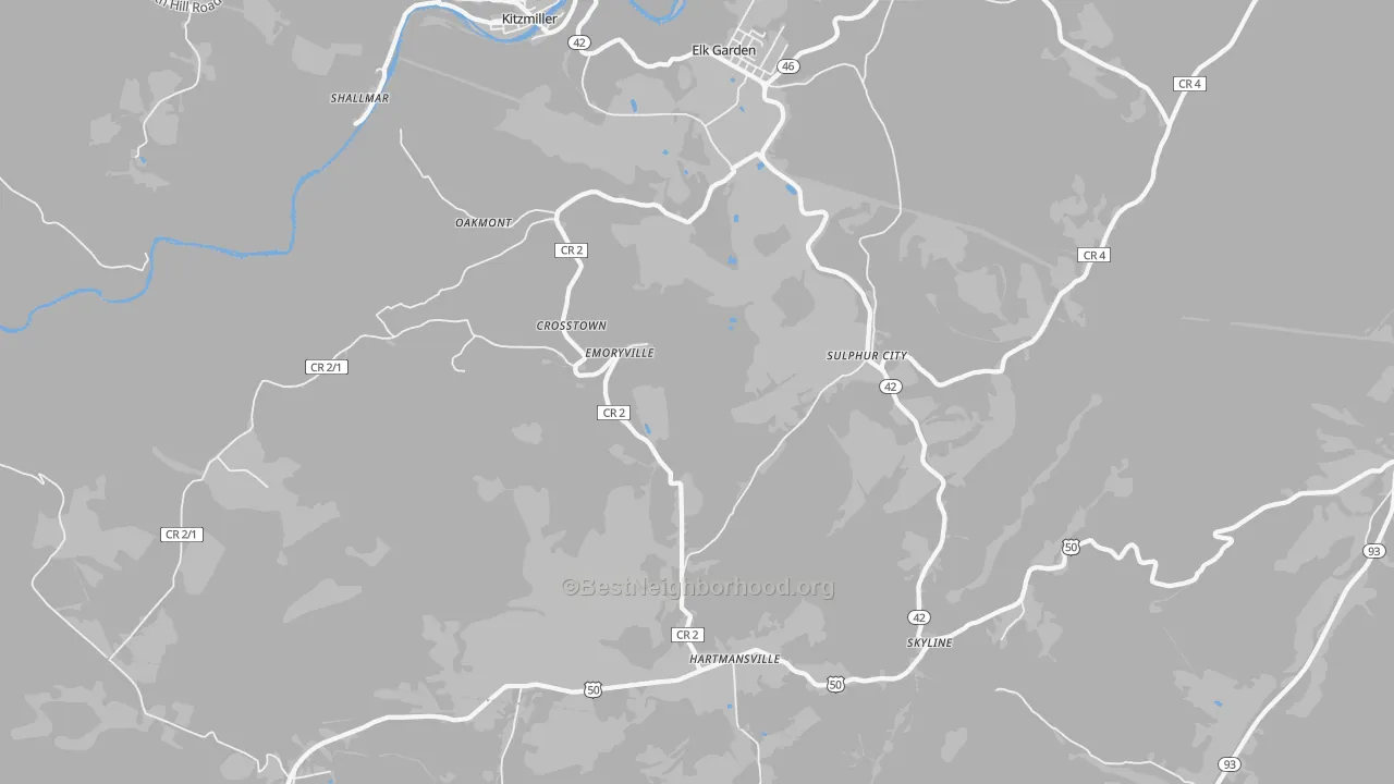 Transit Grade map of 26717, WV