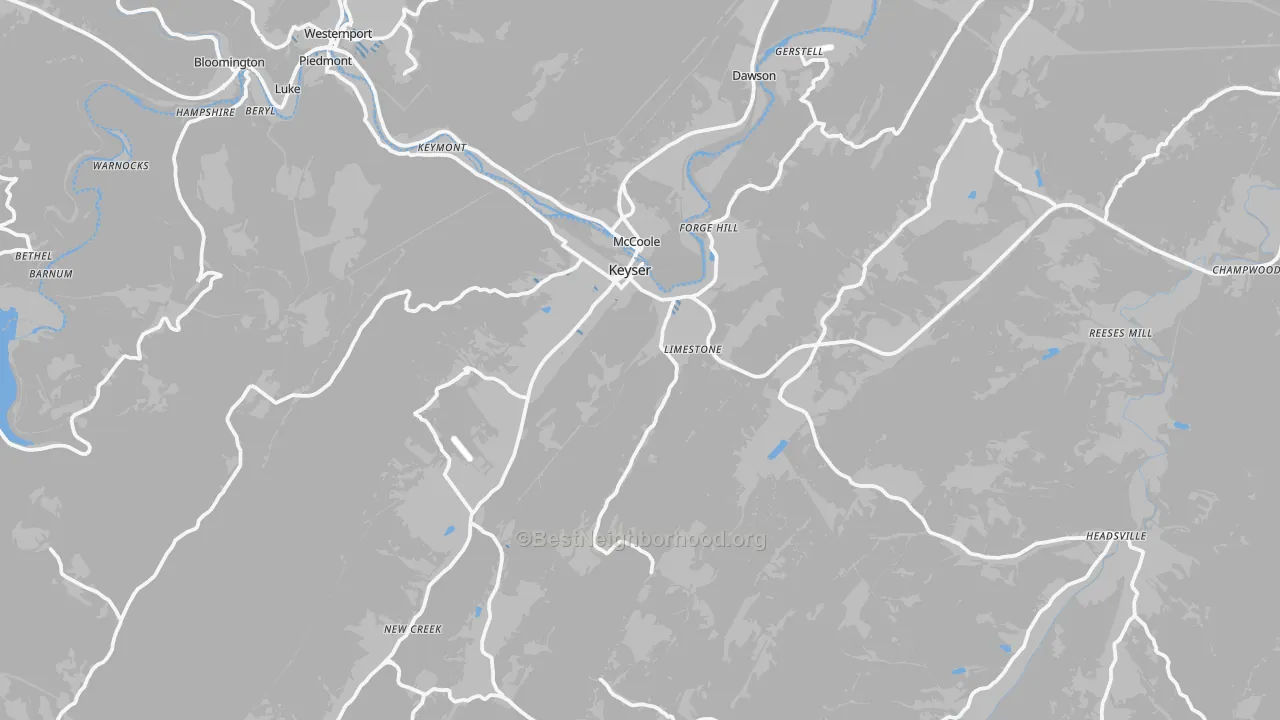 Transit Grade map of 26726, WV