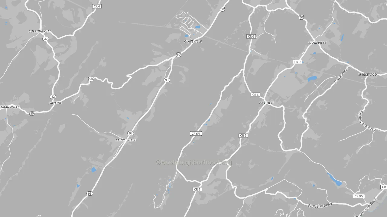 Transit Grade map of 26743, WV