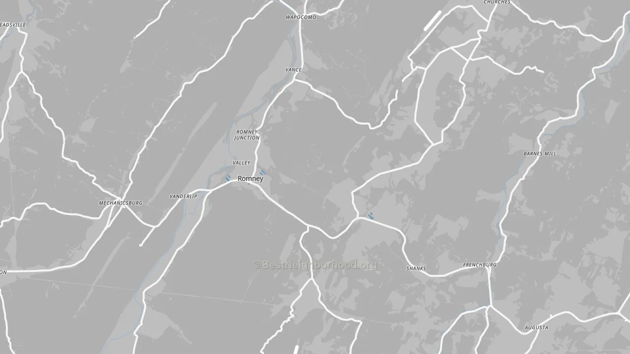 Transit Grade map of 26757, WV