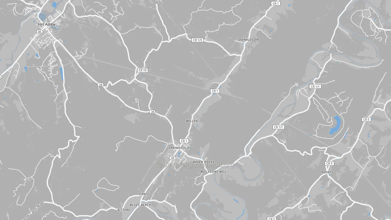 Transit Grade map of 26763, WV