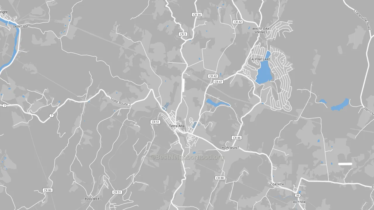 Transit Grade map of 26764, WV