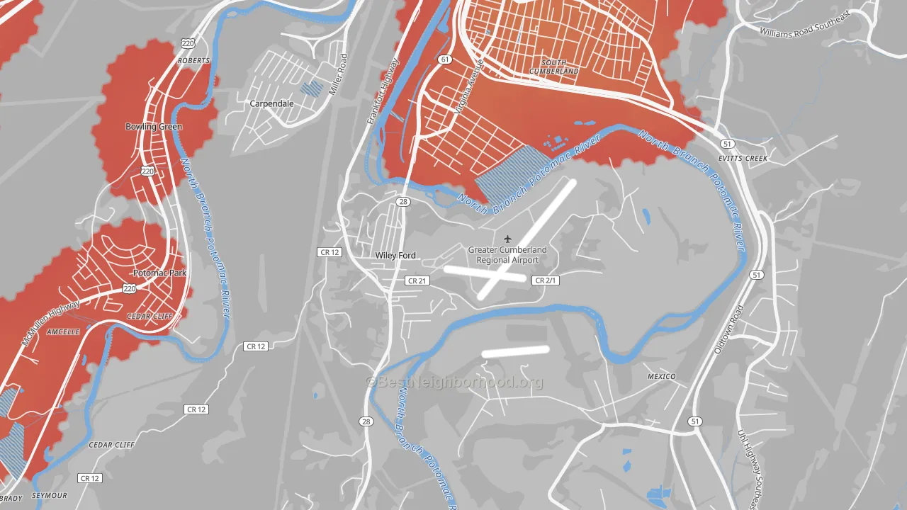 Transit Grade map of 26767, WV