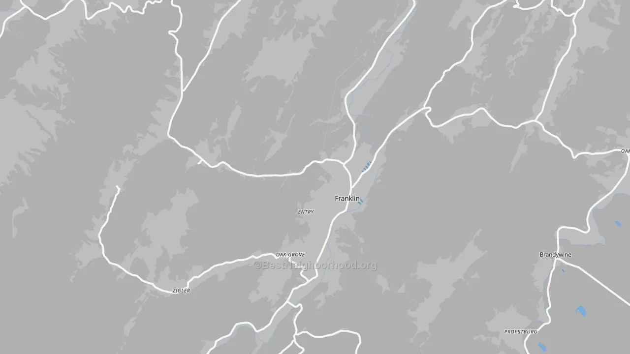 Transit Grade map of 26807, WV