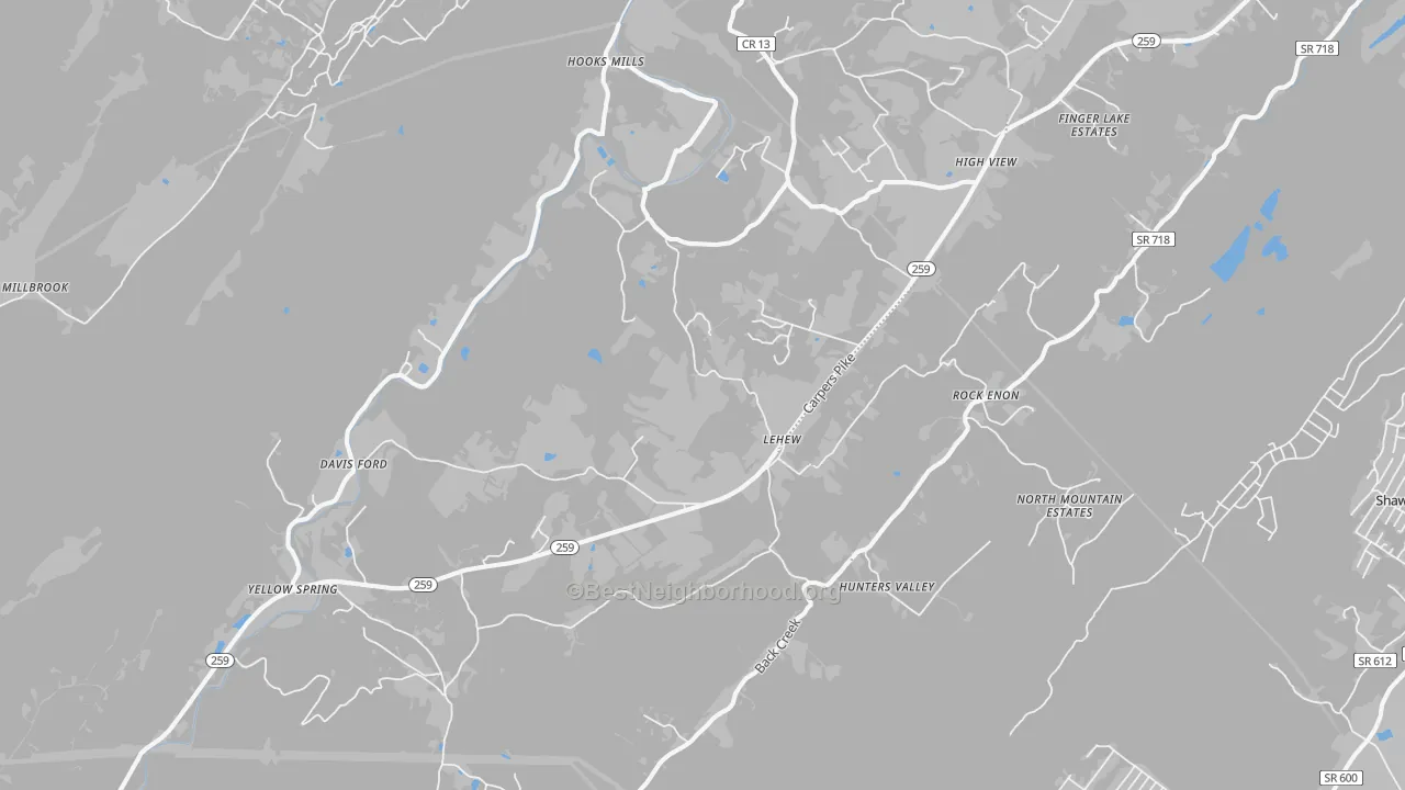 Transit Grade map of 26808, WV
