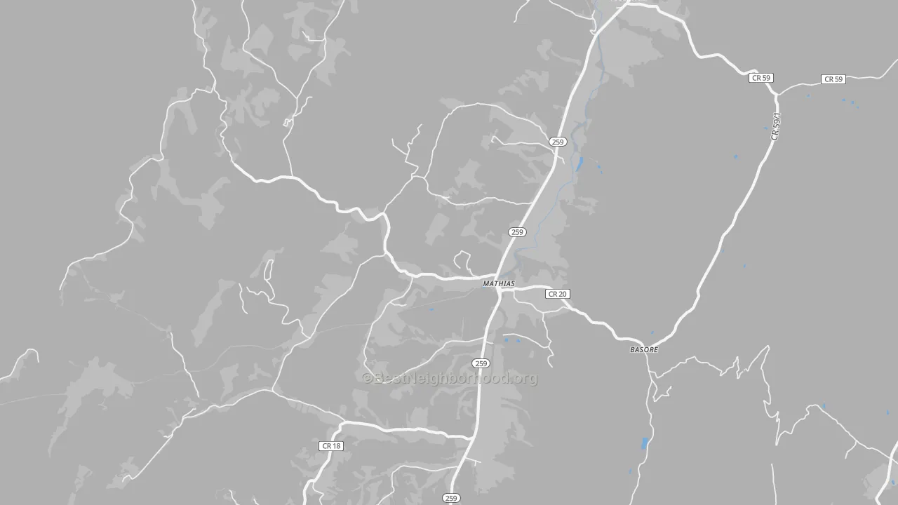 Transit Grade map of 26812, WV