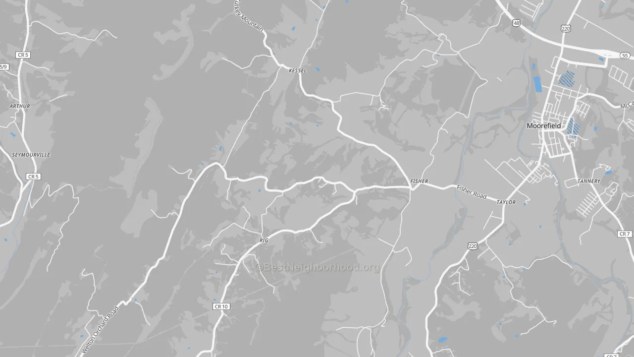 Transit Grade map of 26818, WV