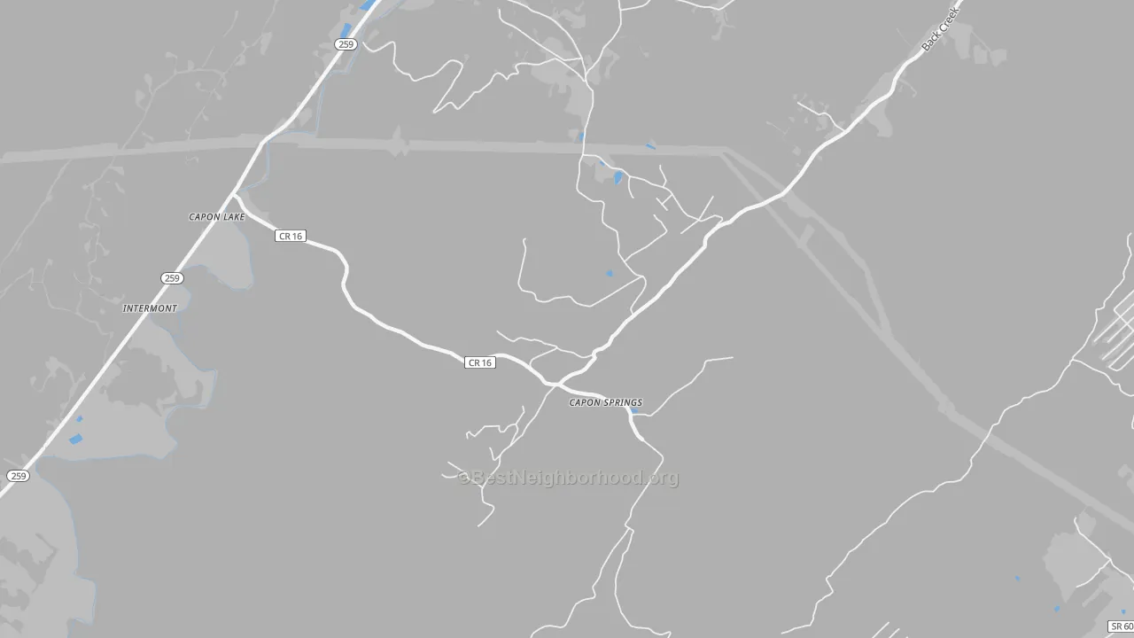 Transit Grade map of 26823, WV