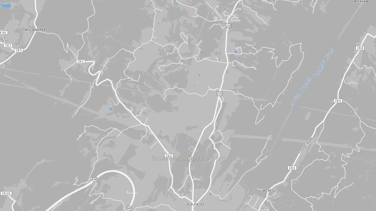 Transit Grade map of 26845, WV