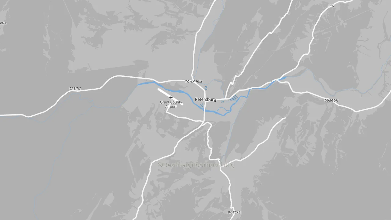 Transit Grade map of 26847, WV