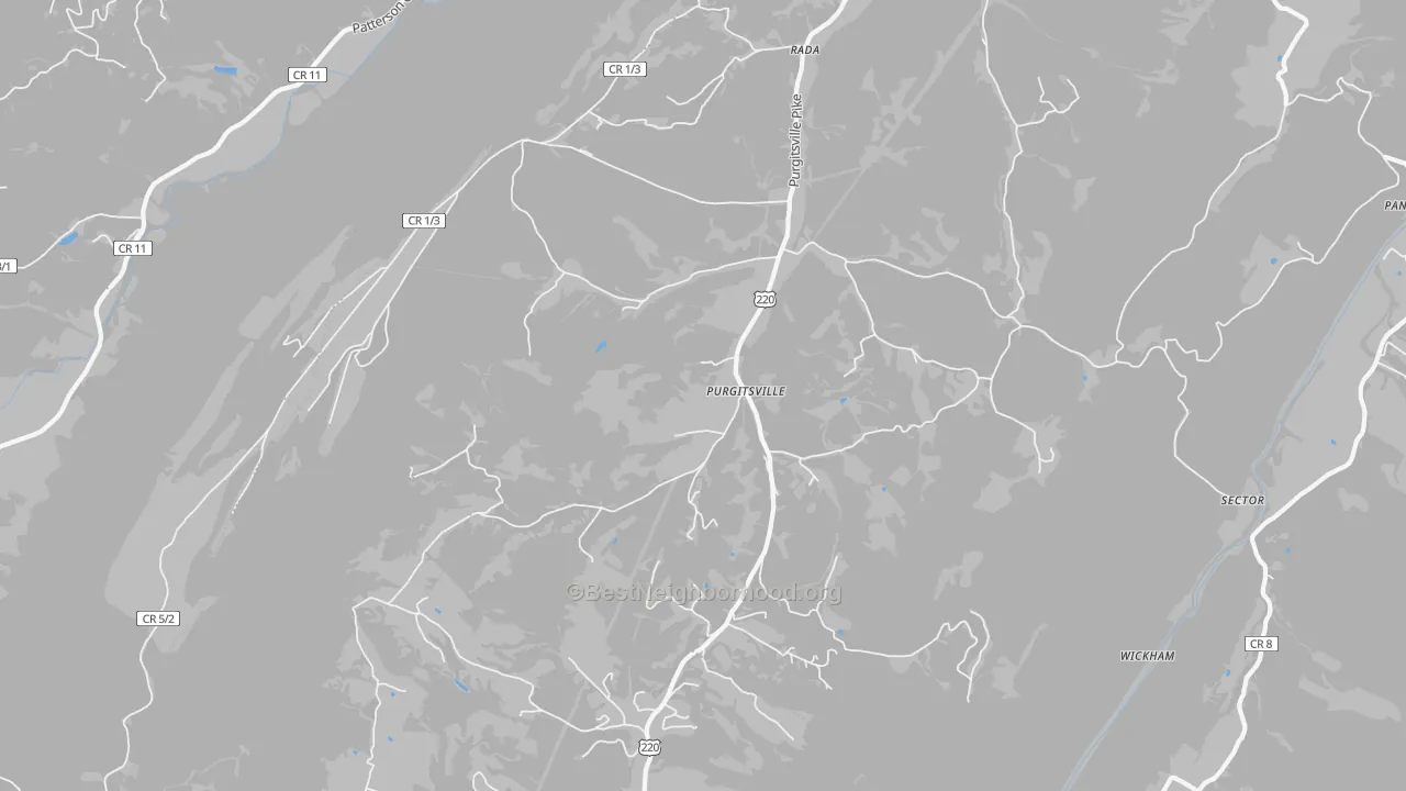 Transit Grade map of 26852, WV