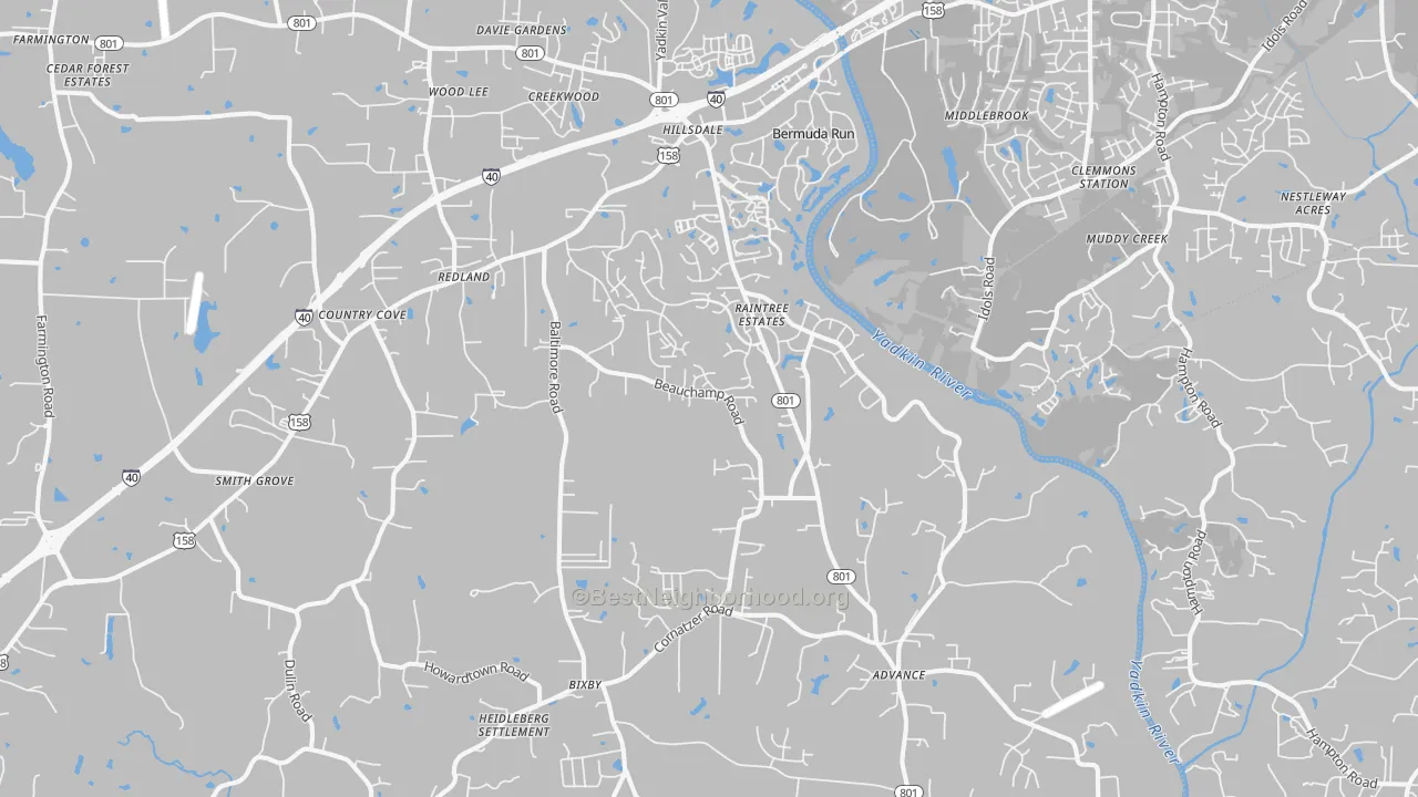 Transit Grade map of 27006, NC