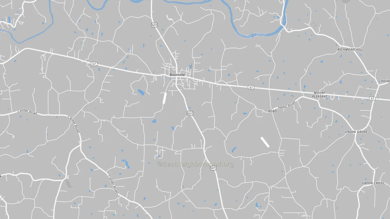 Transit Grade map of 27011, NC
