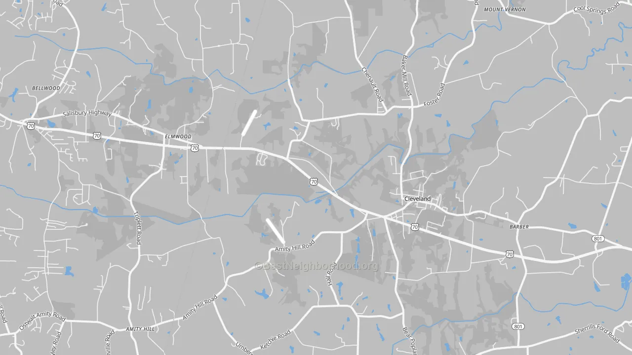 Transit Grade map of 27013, NC