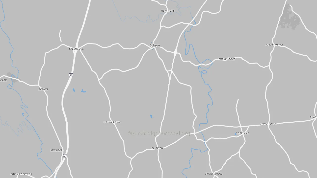 Transit Grade map of 27017, NC