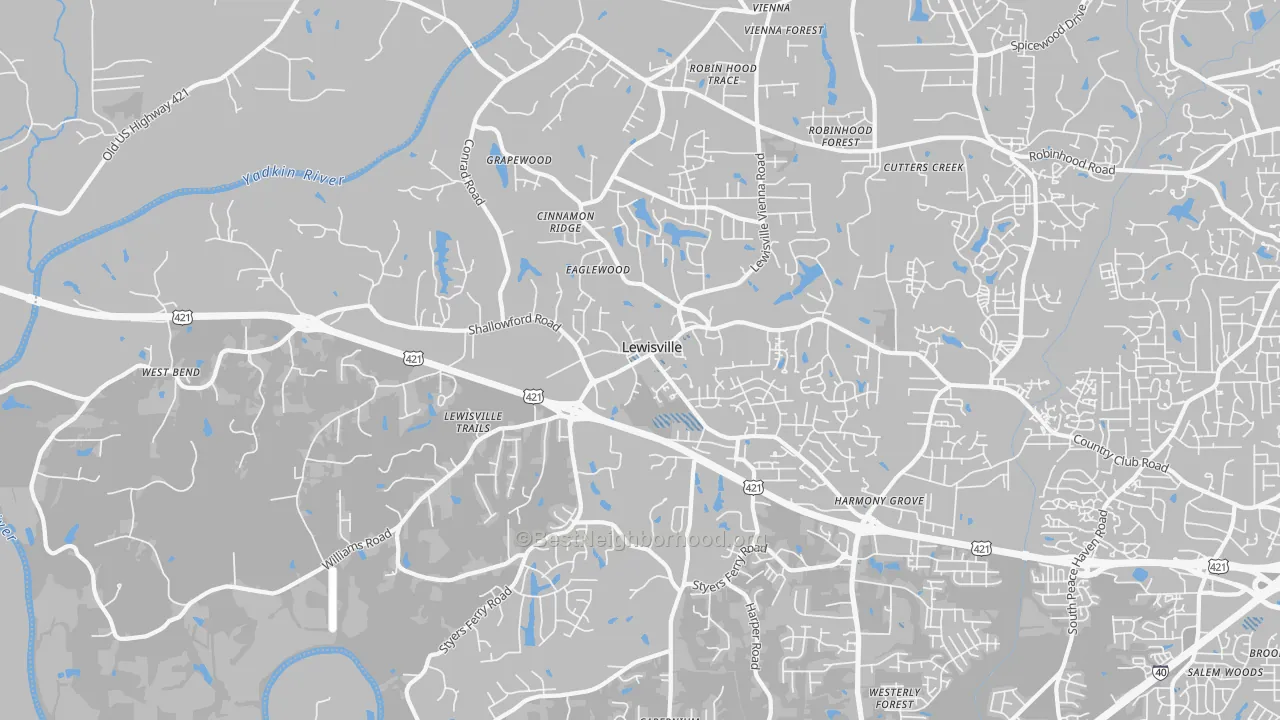Transit Grade map of 27023, NC
