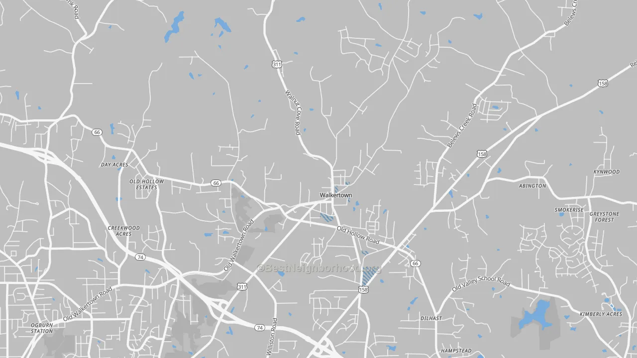 Transit Grade map of 27051, NC