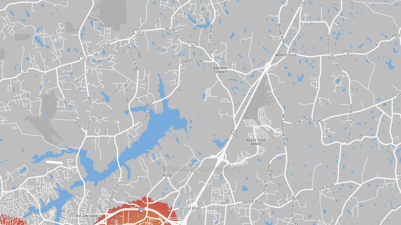 Transit Grade map of 27214, NC