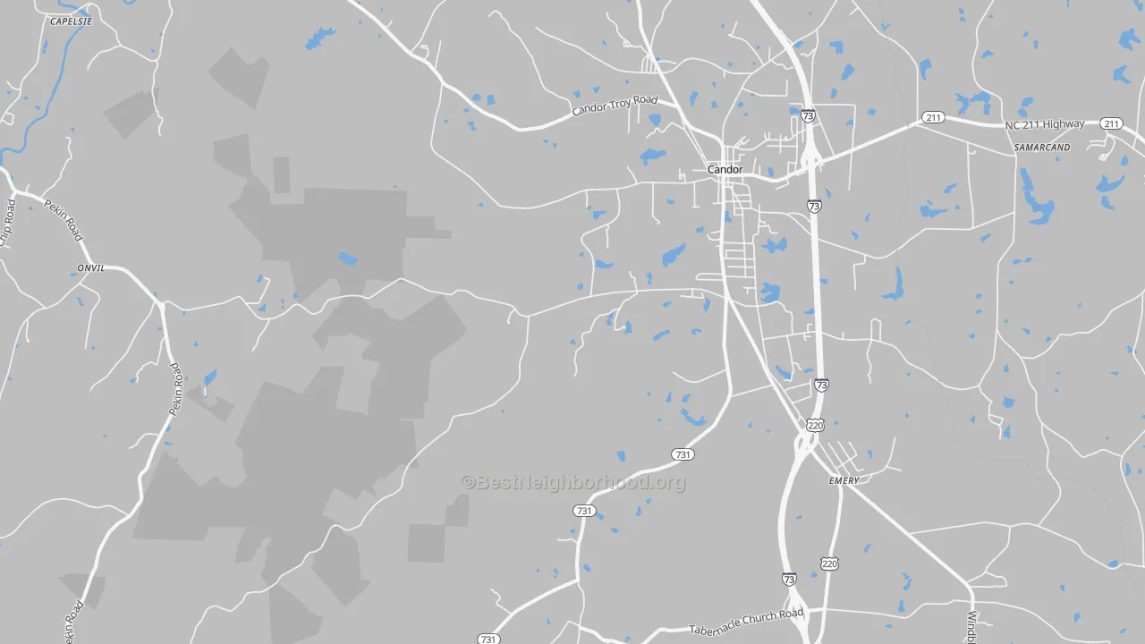 Transit Grade map of 27229, NC
