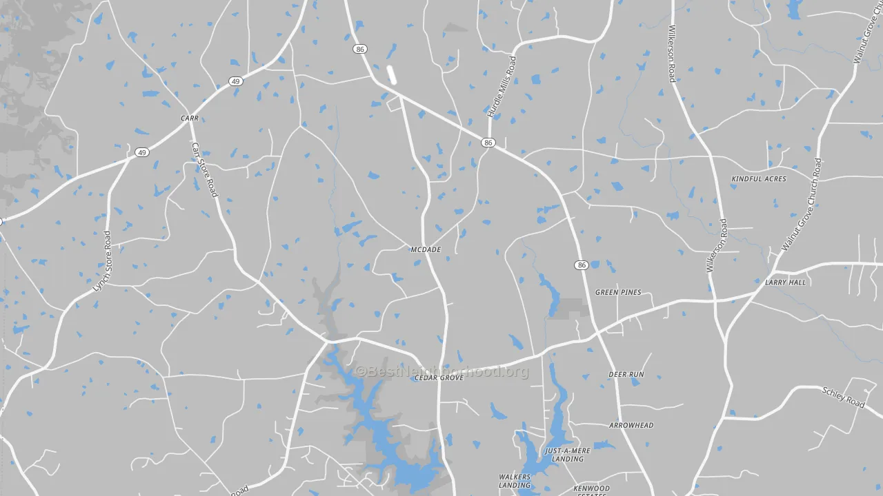 Transit Grade map of 27231, NC