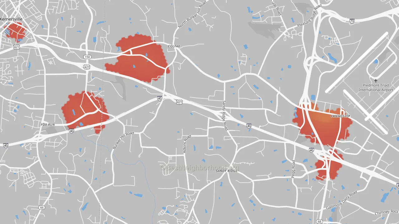 Transit Grade map of 27235, NC
