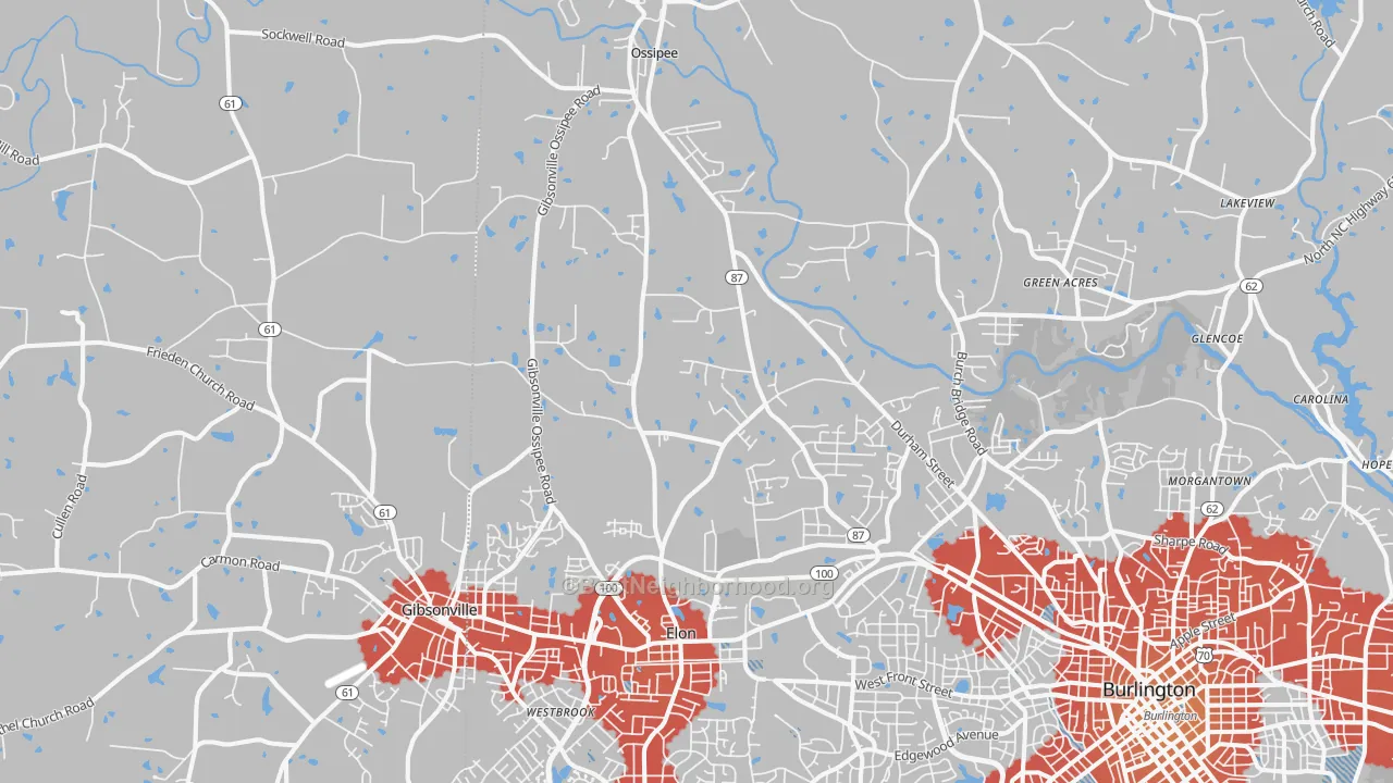 Transit Grade map of 27244, NC